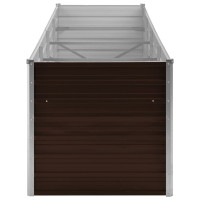 Produktbild för Odlingslåda upphöjd brun 320x80x77 cm galvaniserat stål