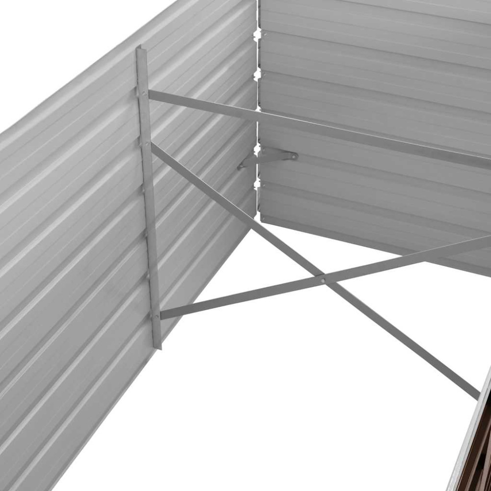 Produktbild för Odlingslåda upphöjd brun 320x80x77 cm galvaniserat stål
