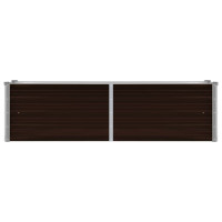 Produktbild för Odlingslåda upphöjd brun 160x40x45 cm galvaniserat stål