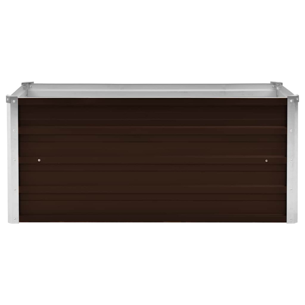 Produktbild för Odlingslåda upphöjd brun 100x40x45 cm galvaniserat stål