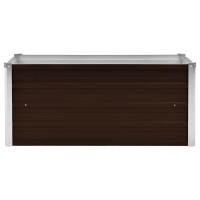 Produktbild för Odlingslåda upphöjd brun 100x40x45 cm galvaniserat stål
