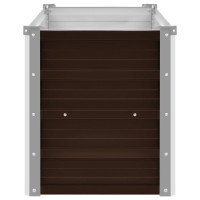 Produktbild för Odlingslåda upphöjd brun 100x40x45 cm galvaniserat stål