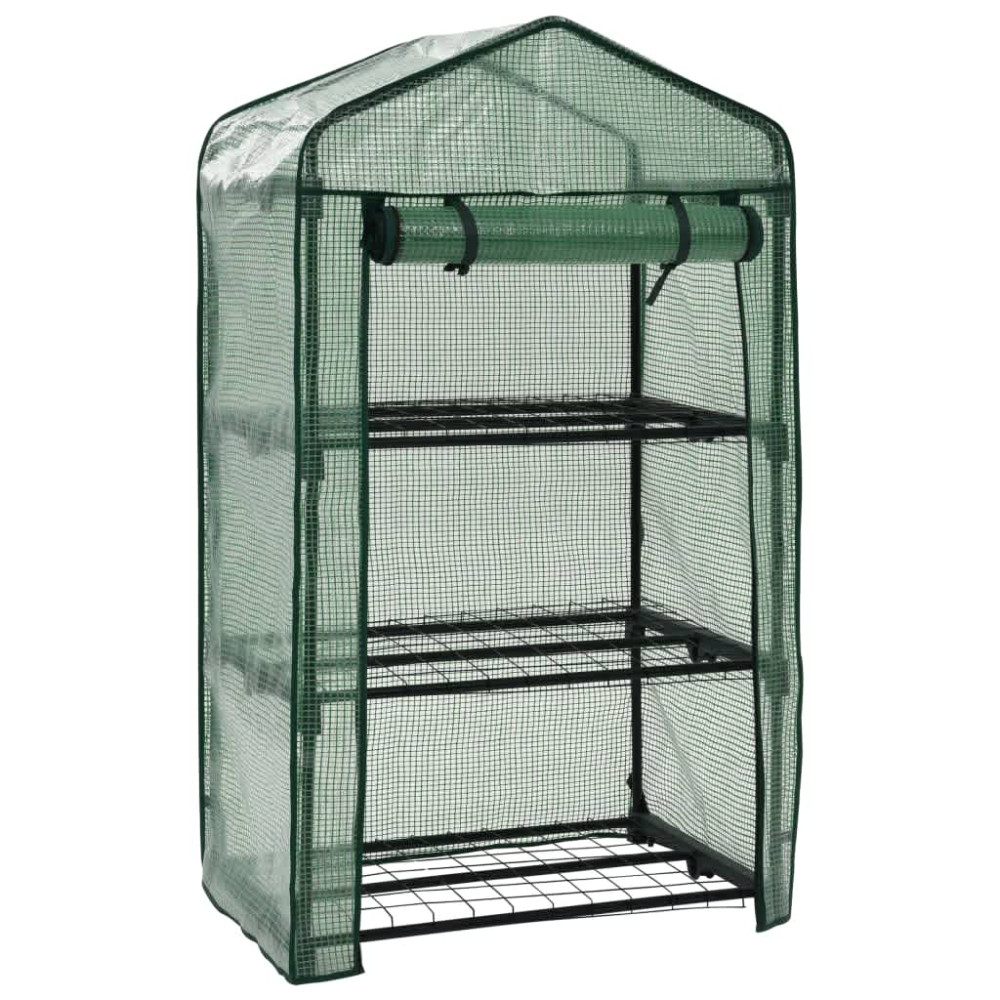 Produktbild för Miniväxthus 3 hyllor 69x49x125 cm