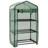 Produktbild för Miniväxthus 3 hyllor 69x49x125 cm