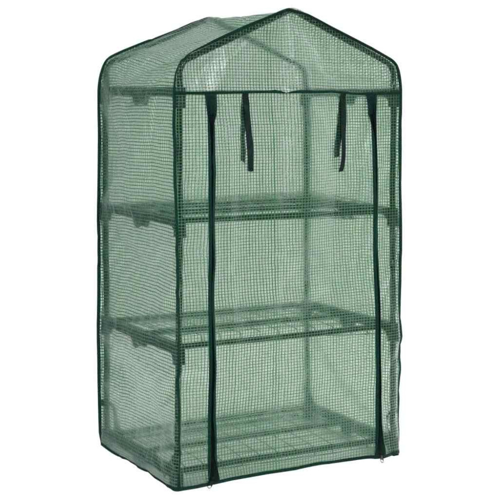 Produktbild för Miniväxthus 3 hyllor 69x49x125 cm