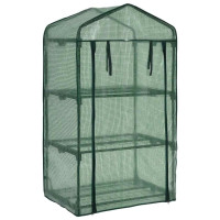 Produktbild för Miniväxthus 3 hyllor 69x49x125 cm