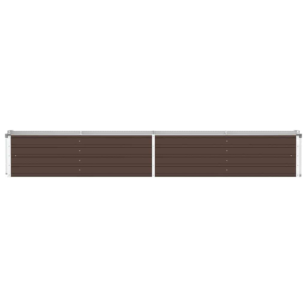 Produktbild för Odlingslåda upphöjd galvaniserat stål 320x40x45 cm brun