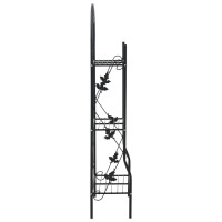 Produktbild för Växtstöd 3 hyllor svart 52x28x128 cm järn