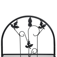 Produktbild för Växtstöd 3 hyllor svart 52x28x128 cm järn