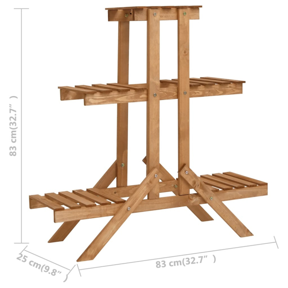 Produktbild för Växtställ 83x25x83 cm granträ