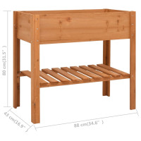 Produktbild för Odlingslåda 88x43x80 cm granträ