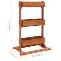 Produktbild för Odlingslåda 52x30x78 cm granträ