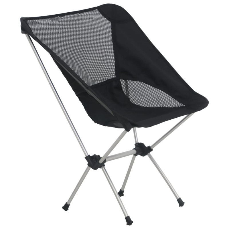 Produktbild för Hopfällbara campingstolar 2 st med väska 54x50x65 cm aluminium