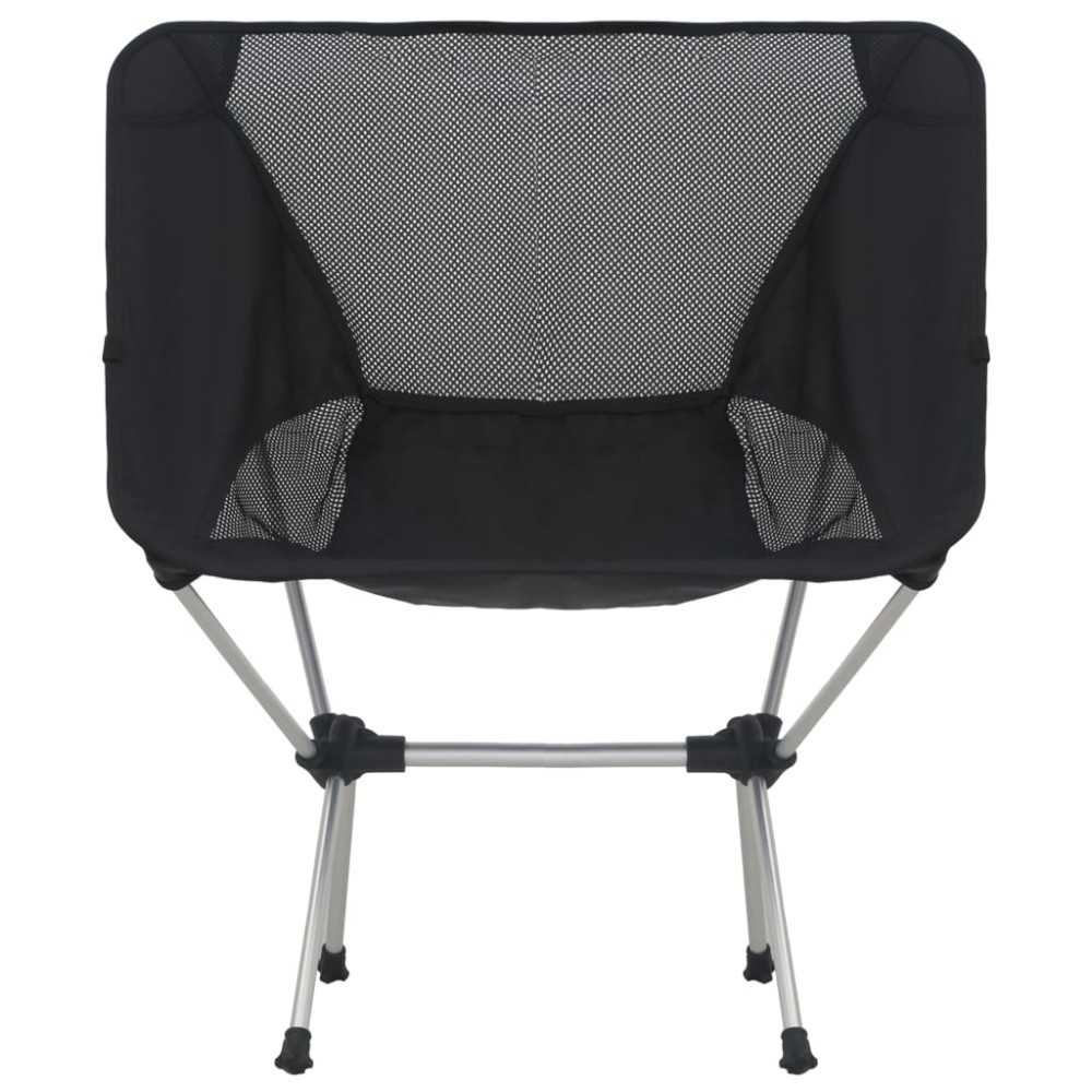 Produktbild för Hopfällbara campingstolar 2 st med väska 54x50x65 cm aluminium