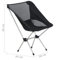 Produktbild för Hopfällbara campingstolar 2 st med väska 54x50x65 cm aluminium