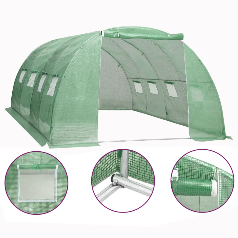 Produktbild för Växthus 16 m² 4x4x2 m