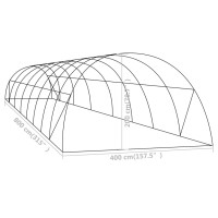 Produktbild för Växthus 32 m² 8x4x2 m