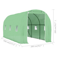 Miniatyr av produktbild för Växthus 9 m² 4,5x2x2 m