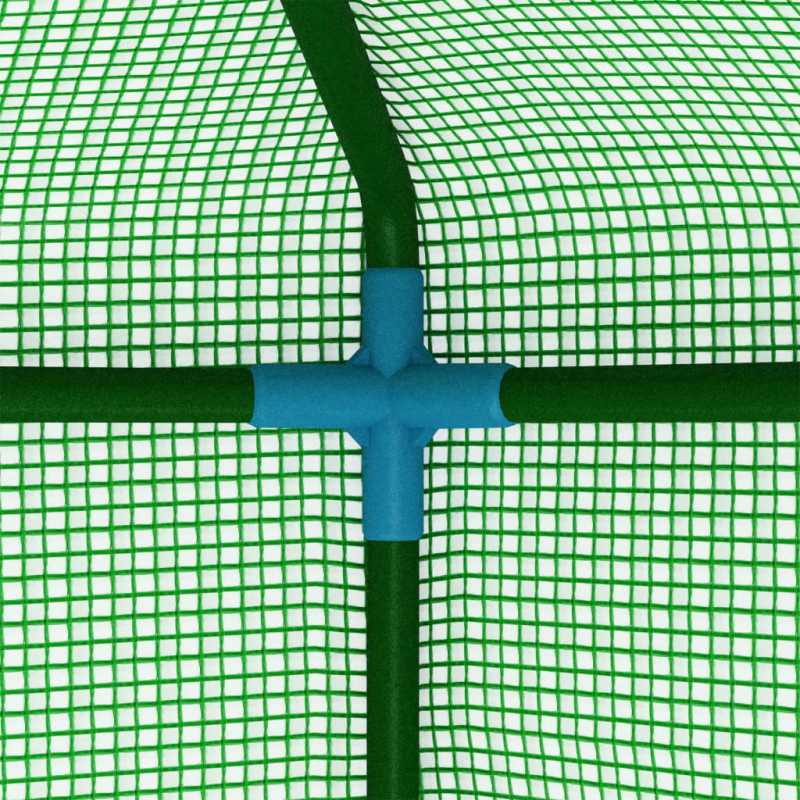Produktbild för Växthus med hyllor stål 227x223 cm