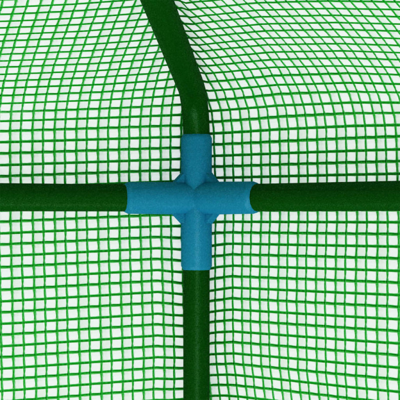 Produktbild för Växthus med hyllor stål 143x143x195 cm