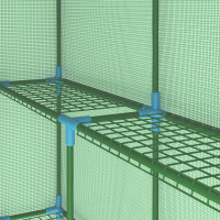 Miniatyr av produktbild för Växthus med hyllor stål 143x143x195 cm