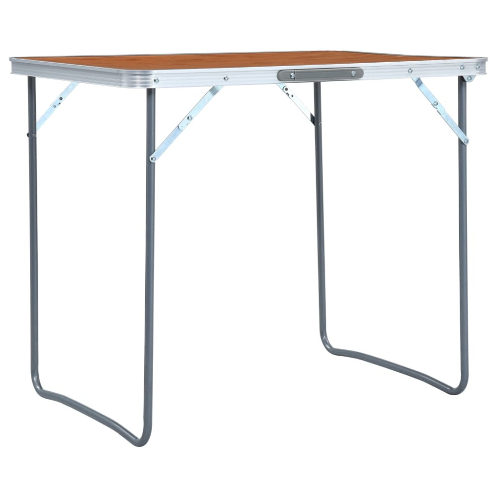 Produktbild för Hopfällbart campingbord med metallram 80x60 cm