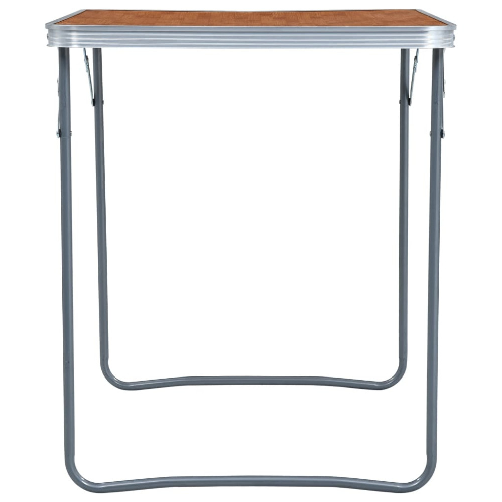 Produktbild för Hopfällbart campingbord med metallram 80x60 cm