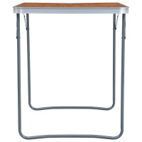 Produktbild för Hopfällbart campingbord med metallram 80x60 cm