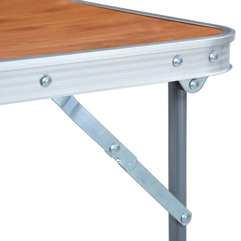 Produktbild för Hopfällbart campingbord med metallram 80x60 cm