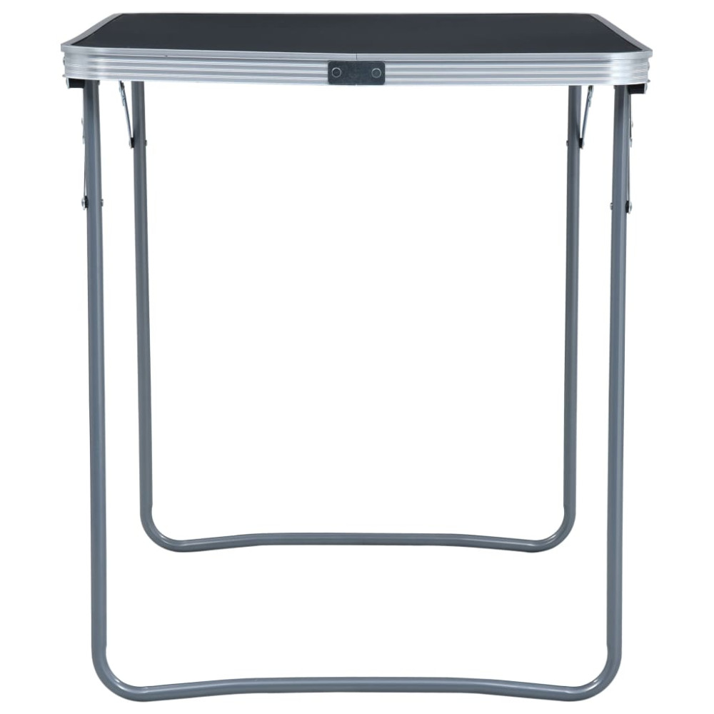 Produktbild för Hopfällbart campingbord med metallram 80x60 cm grå