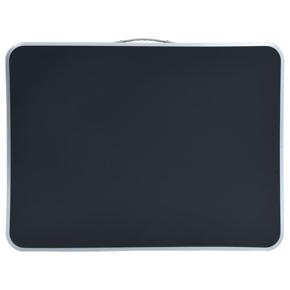 Produktbild för Hopfällbart campingbord med metallram 80x60 cm grå