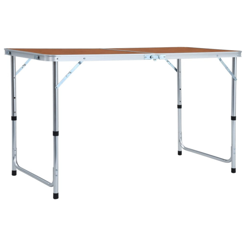 Produktbild för Hopfällbart campingbord aluminium 120x60 cm