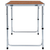 Produktbild för Hopfällbart campingbord aluminium 120x60 cm