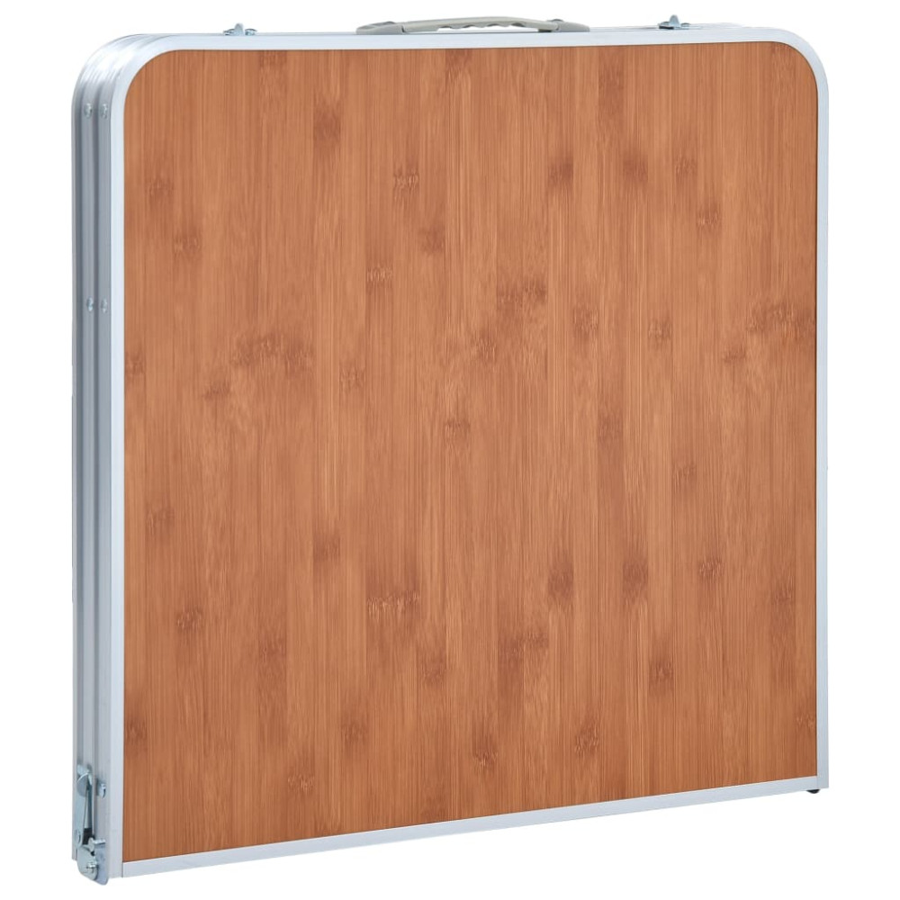 Produktbild för Hopfällbart campingbord aluminium 120x60 cm