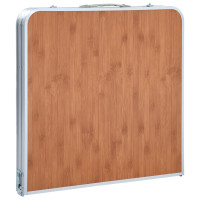 Produktbild för Hopfällbart campingbord aluminium 120x60 cm