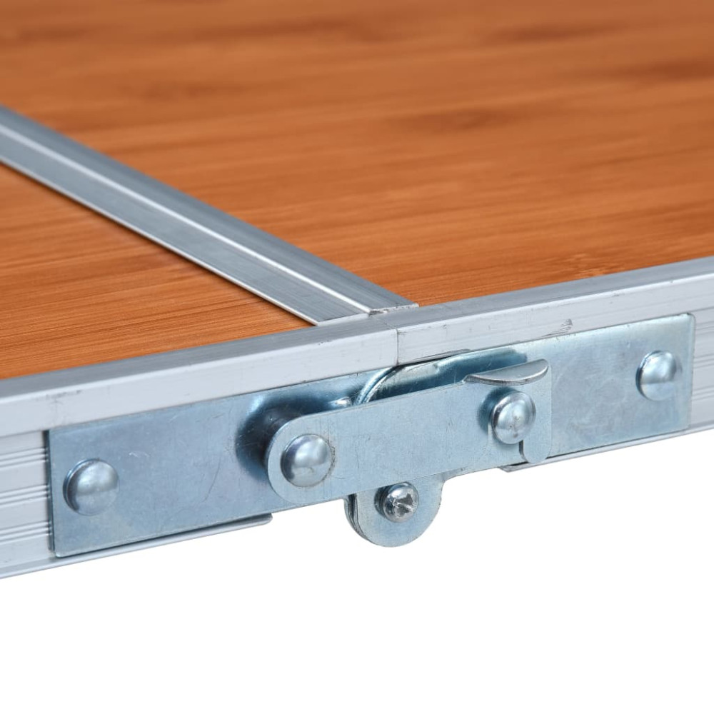 Produktbild för Hopfällbart campingbord aluminium 120x60 cm