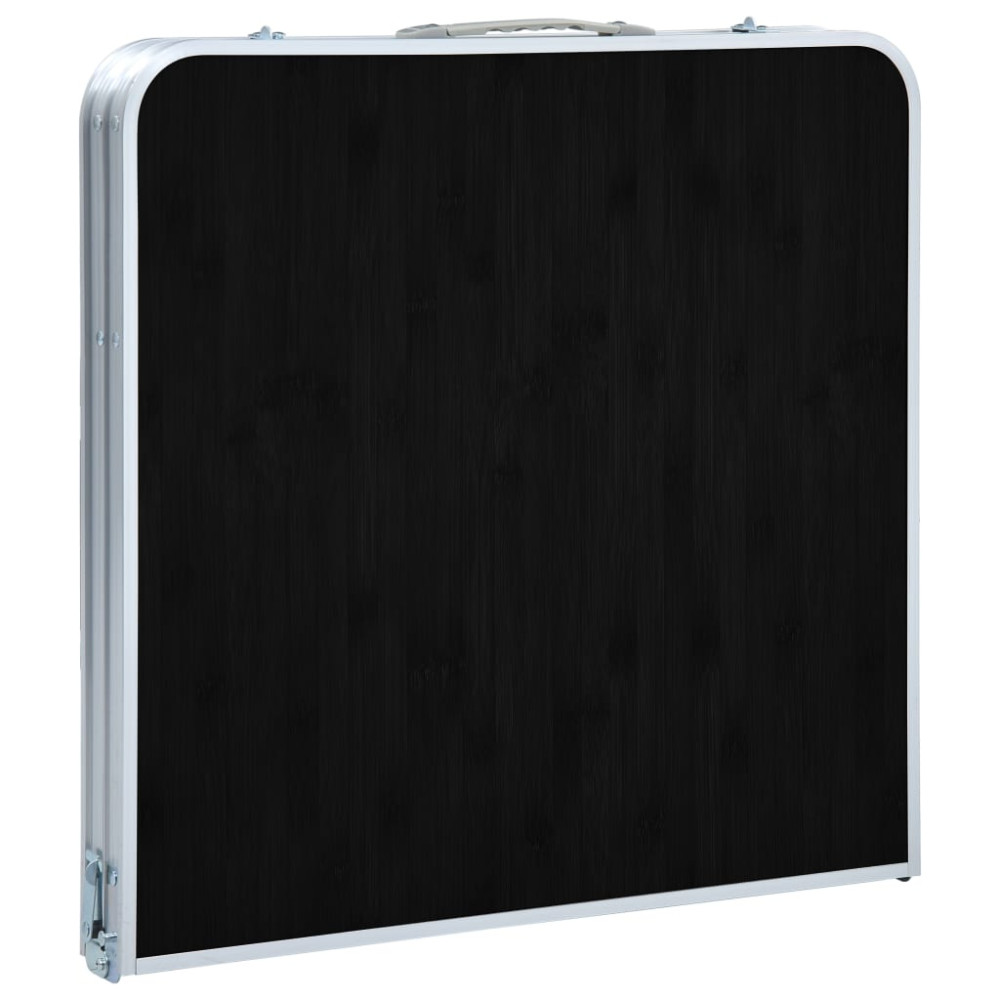 Produktbild för Hopfällbart campingbord grå aluminium 120x60 cm
