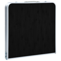 Produktbild för Hopfällbart campingbord grå aluminium 120x60 cm