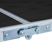 Produktbild för Hopfällbart campingbord grå aluminium 120x60 cm