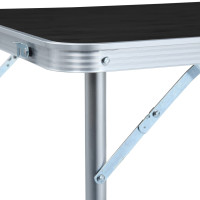 Produktbild för Hopfällbart campingbord grå aluminium 120x60 cm
