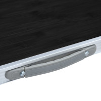 Produktbild för Hopfällbart campingbord grå aluminium 120x60 cm