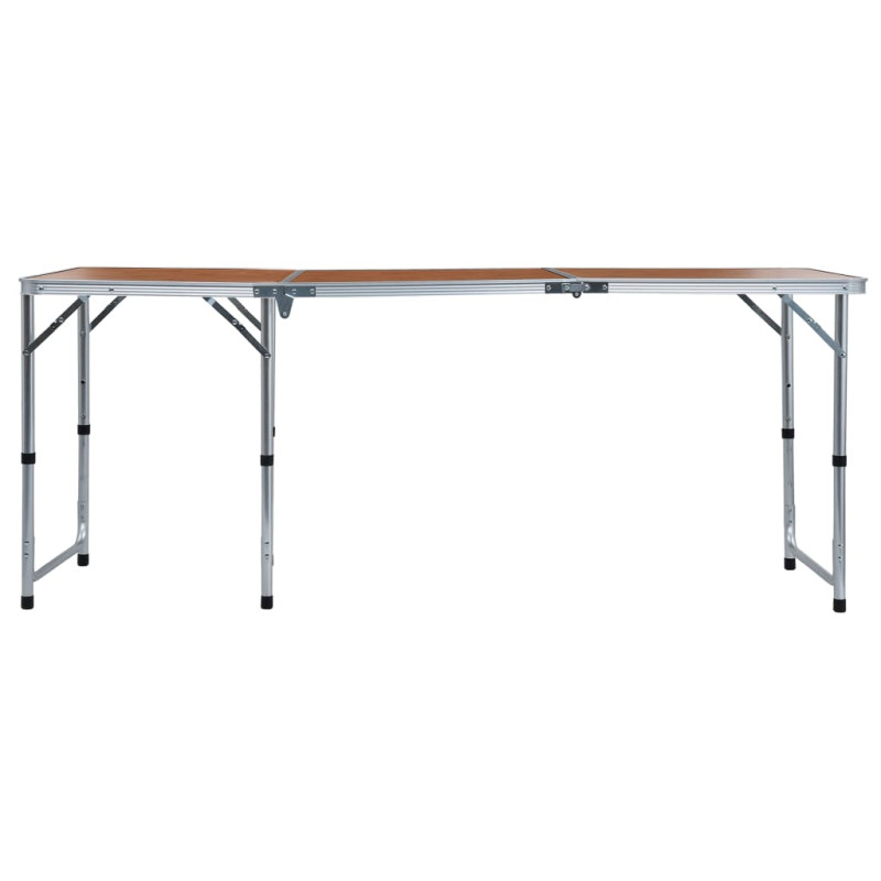 Produktbild för Hopfällbart campingbord aluminium 180x60 cm