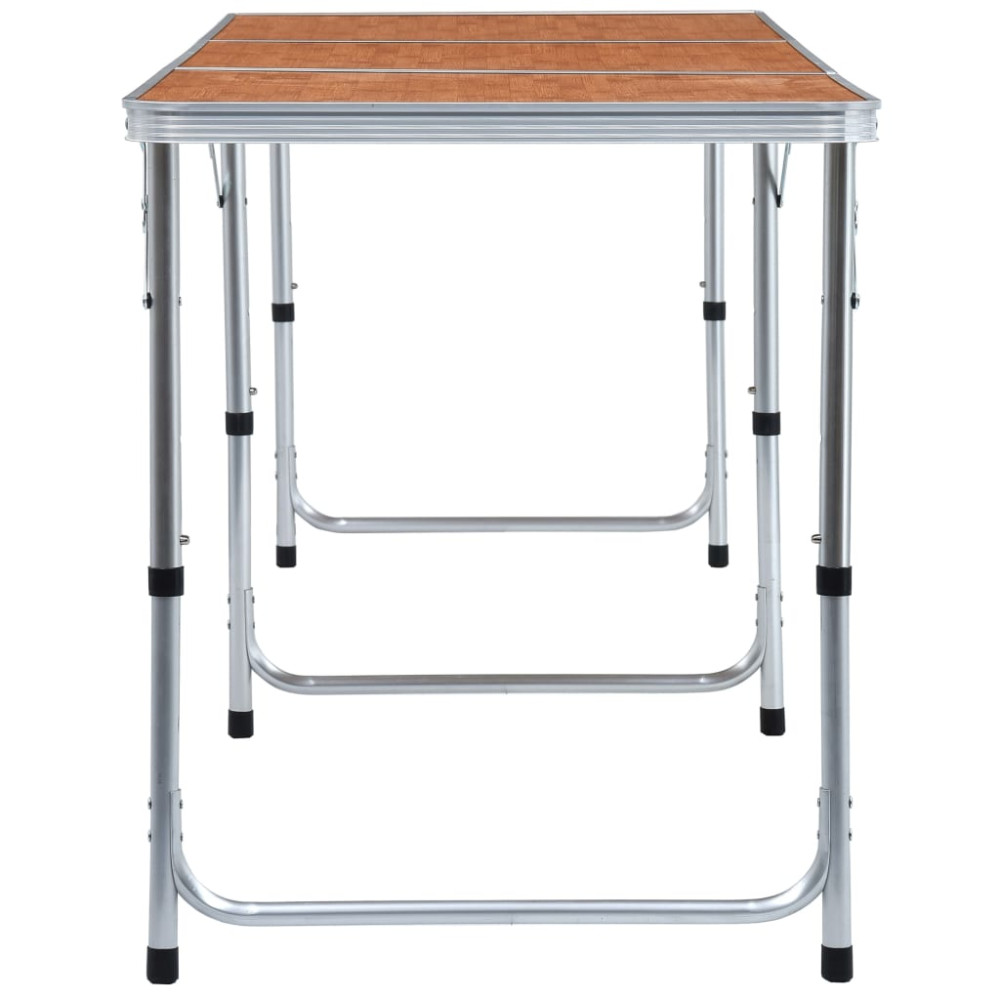 Produktbild för Hopfällbart campingbord aluminium 180x60 cm