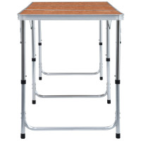 Produktbild för Hopfällbart campingbord aluminium 180x60 cm