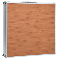 Produktbild för Hopfällbart campingbord aluminium 180x60 cm