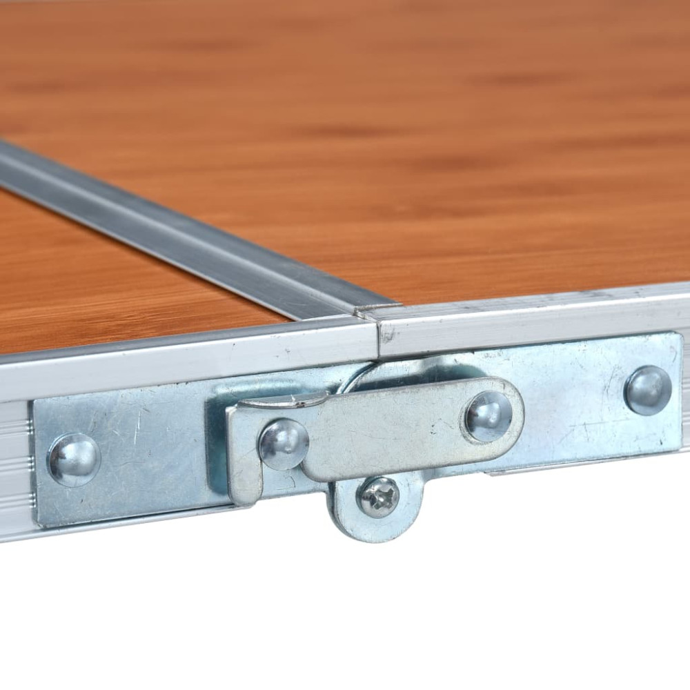 Produktbild för Hopfällbart campingbord aluminium 180x60 cm