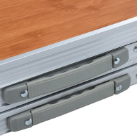Produktbild för Hopfällbart campingbord aluminium 180x60 cm