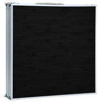 Produktbild för Hopfällbart campingbord grå aluminium 180x60 cm