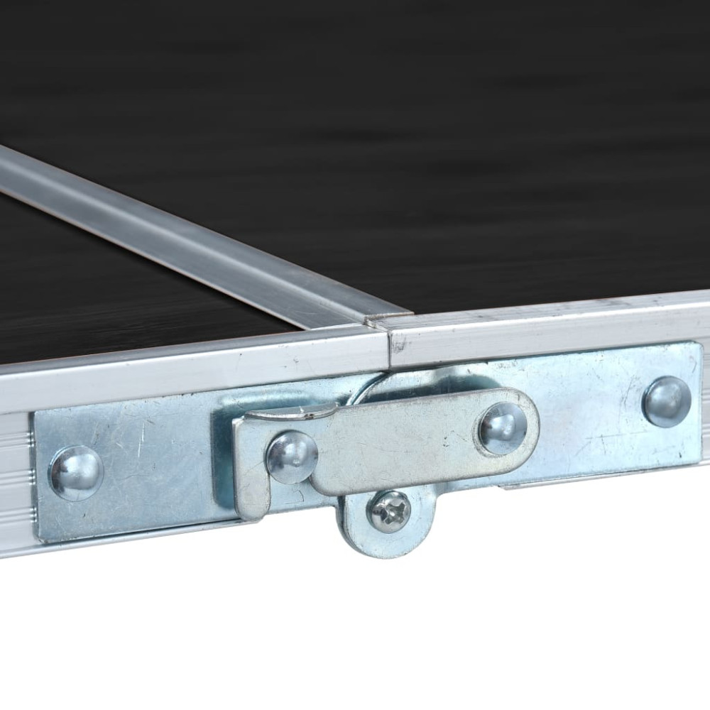 Produktbild för Hopfällbart campingbord grå aluminium 180x60 cm