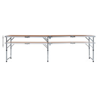 Produktbild för Hopfällbart campingbord aluminium 240x60 cm